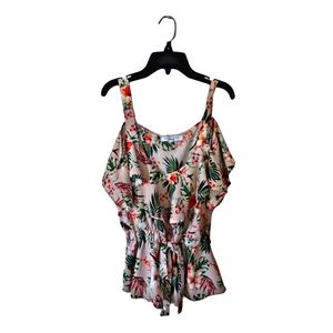 Sweet Rain Young Contemporary Cold Shoulder Blouse Sized M, Multicolor